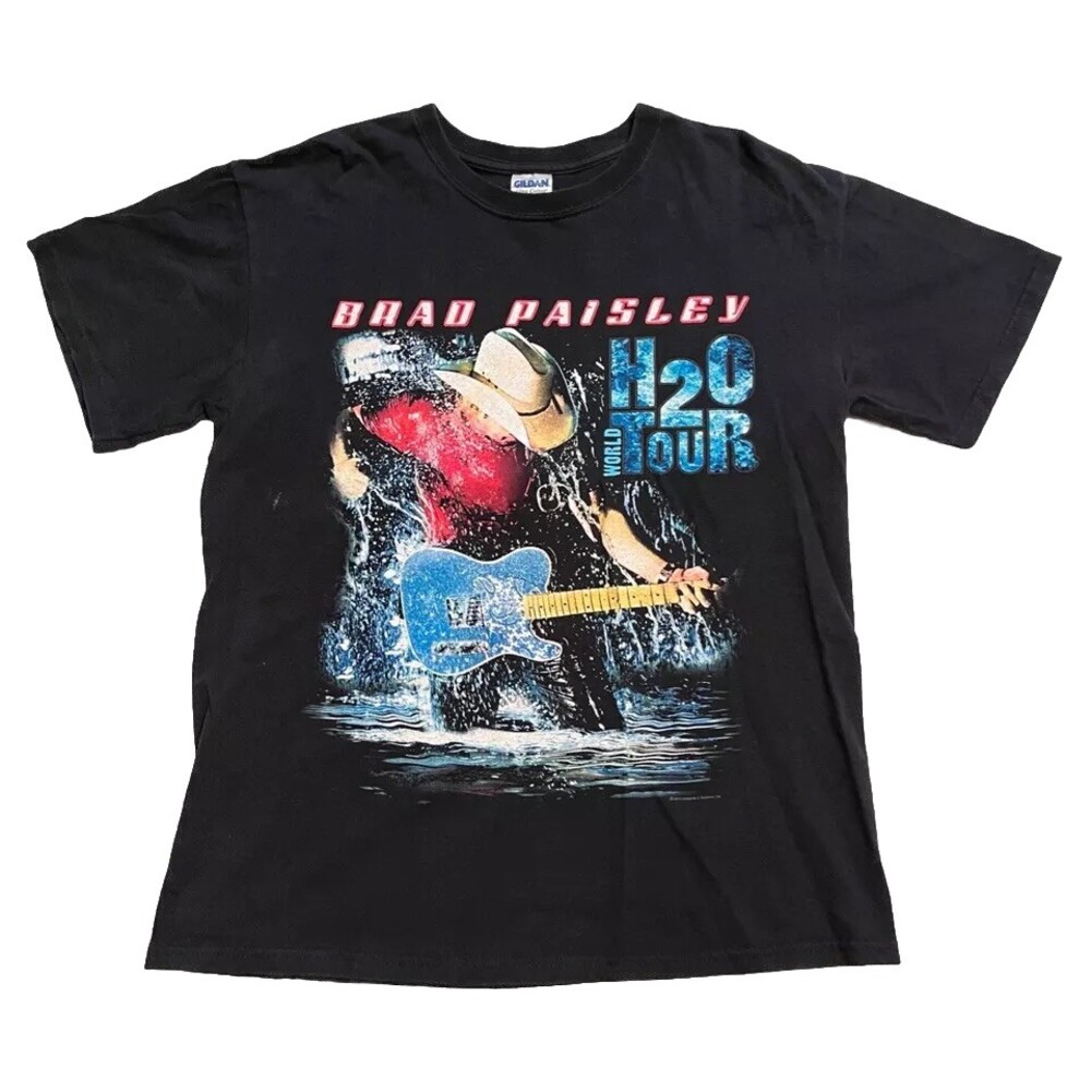 Brad Paisley Shirt Vintage H20 2 Wetter Wilder Country Concert Tour Music y2k